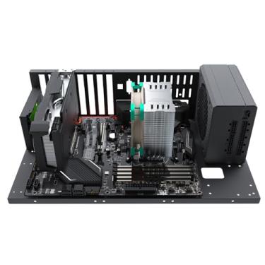 Imagem de Capa de computador para jogos faça você mesmo, suporte de chassi aberto para placas-mãe ATX/M-ATX/ITX, design de dissipação de calor do corpo amplo, banco de teste, torre média, banco de teste de