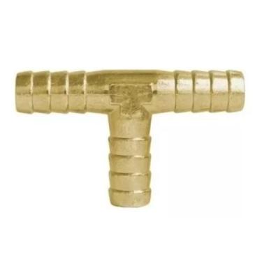 Imagem de Emenda Mangueira Tee Pintura Gás Pneumática Ar T Te 3/8