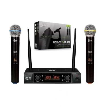 Imagem de Microfone Dylan S/ Fio Uhf Duplo Display Digital Udx-02