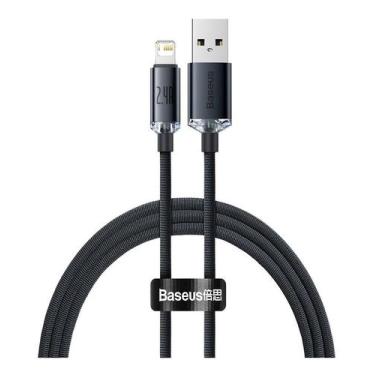 Imagem de Cabo Lightning Reforçado 2.4a  1,8m - Baseus, Preto
