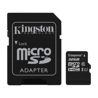 Imagem de Cartão de Memória 32GB Micro SD Kingston Classe 10 - com Adaptador Can