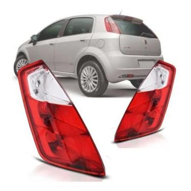 Imagem de Lanterna Fiat Punto 2007 2008 2009 2010 2011 2012 - Bicolor - JCV, Dir
