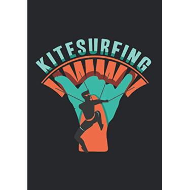 Imagem de A4 Notizbuch liniert mit Softcover Design: Cooles Kitesurfing Kite Surf Kiteboarding Surfboard: 120 linierte DIN A4 Seiten