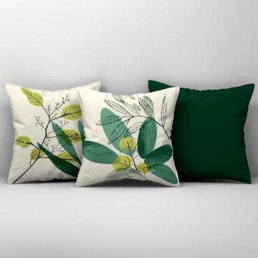 Imagem de Kit Trio Capas de Almofadas Estampadas em Veludo Suede 45cm x 45cm - D