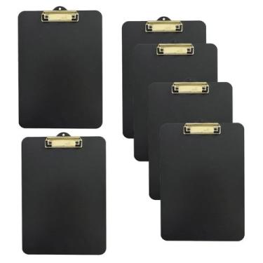 Imagem de Prancheta A4 Preta Offic Giz ou Giz Liquido Stalo 6 Unidades, Black Go