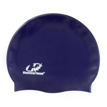 Imagem de Touca De Natação Silicone Adulto Lisa Hammerhead, Azul marinho