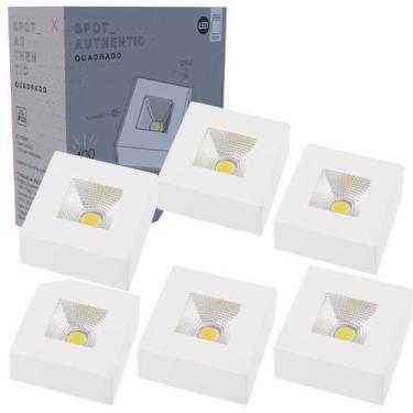 Imagem de Kit 6 Led Spot Luminária 5w Sobrepor 3000k A 6500k Avant, Bivolt
