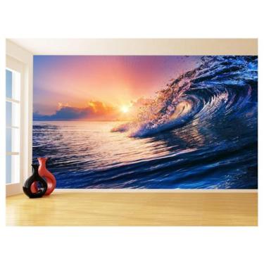 Imagem de Papel De Parede 3D Praia Mar Onda Surf Céu Sol 3,5M Npr280 - Você Deco