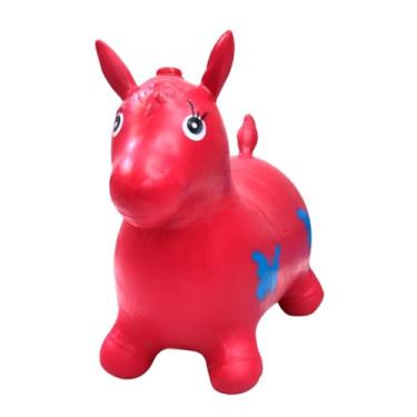 Imagem de CAVALINHO INFANTIL UPA UPA DE BORRACHA COM SOM 56CM (VERMELHO)