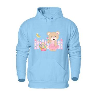 Imagem de Blusa Agasalho Moletom Feminino Com Capuz Ajustavel Bolso Canguru Flan