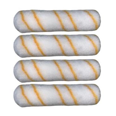 Imagem de Kit 4 Rolo P/ Pintura Lã Antirrespingo Econômico 23cm Tigre