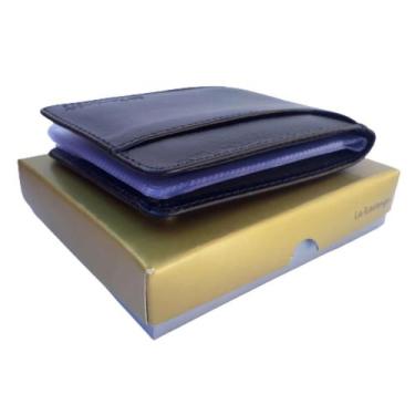 Imagem de Carteira Masculina de Couro Social Nota RG e Porta Cartão - LK