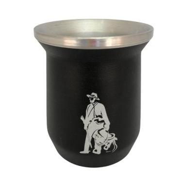 Imagem de Copo cuia clássico parede dupla alumínio 350ml tereré água cerveja suc