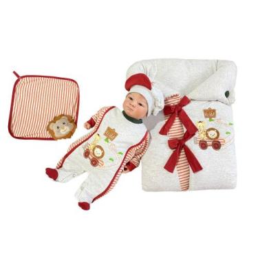 Imagem de Saida Maternidade De Saco Menino EM MALHA - PEQUENO ANJO, Cinza, RN