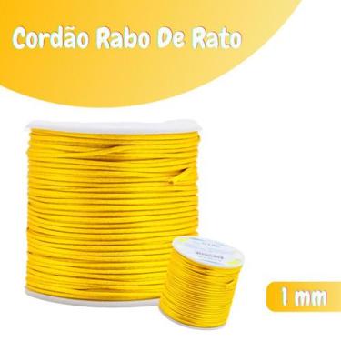 Imagem de Fio De Seda Amarelo Ouro - Cordão Rabo De Rato 1mm - Nybc