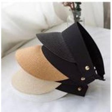 Imagem de Viseira  Chapéu Praia Aberta Sol Caminhada Piscina Moda Feminino Verão