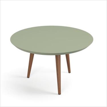 Imagem de Mesa de Centro Decorativa Luna Alecrim Redonda 67cm Pés Palito  - Patr