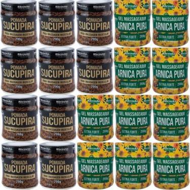 Imagem de Atacado 10 Gel Massageador Arnica Pura + 10 Pomada Sucupira - Rhenuks