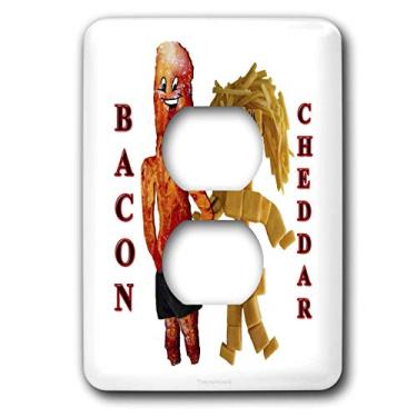 Imagem de 3dRose Tampa de tomada para casal bacon e cheddar lsp_46451_6