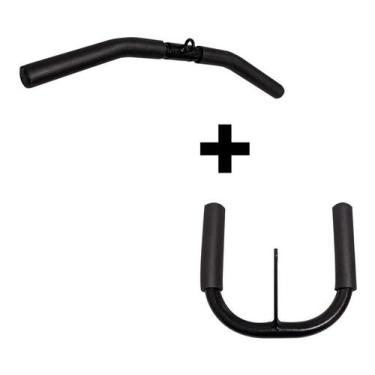 Imagem de Kit Puxador Curvo 60cm E Puxador U Remada Rei do Fitness