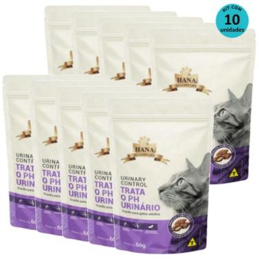 Imagem de Kit 10 Snacks Hana Healthy Life Urinary Control P/ Gatos Adultos- 60g
