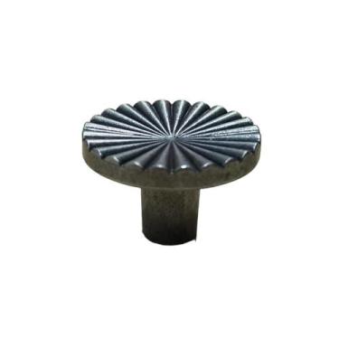 Imagem de Kit 2 Puxador botão flor para móveis - Telis Ferragens, PRATA VELHO