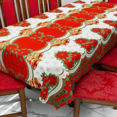 Imagem de Toalha de Mesa Natalina 12 Lugares 3,50m x 1,40m Oxford Estampado - BE