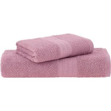 Imagem de Jogo de toalha 2 peças frape rosa bubbemeyer 100% algodão - Buddemeyer