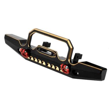 Imagem de Pothyes Trx4m Heavy Duty Brass Black Coating Front Rear Bumper with Bumper Mount for 1/18 RC Crawler Car TRX-4M Defender Metal Upgrade Parts (Front Bumper)