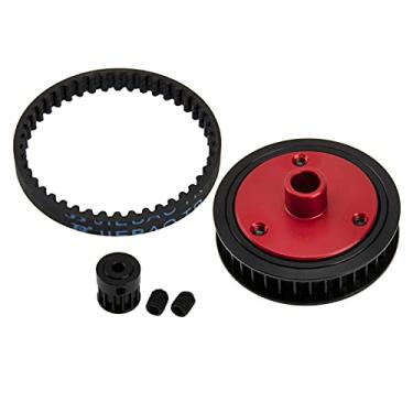 Imagem de ShareGoo RC Car 3,2 mm Sistema de engrenagem de transmissão por correia para carro axial SCX10 SCX10-II 90046 1/10 RC Crawler Car (Preto)