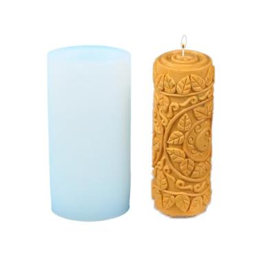 Imagem de Tone Fun Moldes de silicone 3D Yin Yang com oito trigramas em forma de coluna para fazer velas, resina, velas de aromaterapia, sabonete de cera artesanal, decoração de casa, artesanato