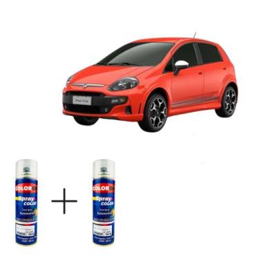 Imagem de Spray automotivo vermelho modena fiat + spray verniz 300ml - Sherwin W