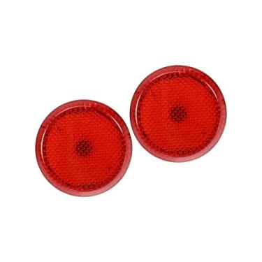 Imagem de Partuto Refletor de para-choque traseiro luz traseira de freio de neblina 81910-02040 8191002040 LED vermelho para Toyota Corolla 2009-2010 lente vermelha de plástico (conjunto de 2) substituição