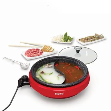 Imagem de Starfrit 024425-002-0000 The Rock de dupla face 3,2 litros Hot Pot Electric Food Makers, normal, vermelho