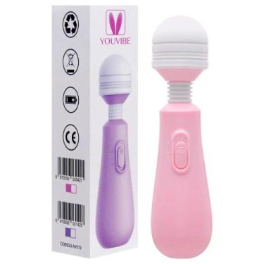 Imagem de Vibrador Varinha Mágica 2 Vibrações Flexível 15 X 3Cm Vipmix, Rosa