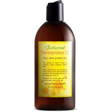 Imagem de Just Nutritive Óleo Bronzeador para Interior | Óleo Corporal Hidratante | Brilho do Beijo do Sol | Óleo Bronzeador Corporal | Soro Corporal Natural | | 8 Onças