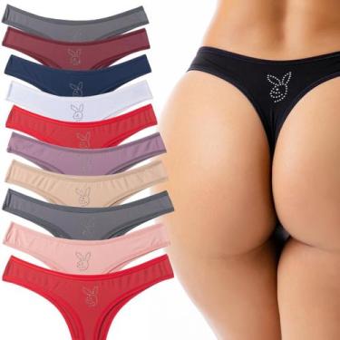 Imagem de Kit 10 Calcinhas Fio Sensual Atacado  Tanga Coelhinha 8052 - Silvest L