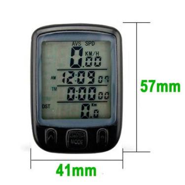 Imagem de velocimentro ciclocomputador com fio - sunding, Preto