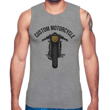 Imagem de Regata Custom Motorcycle - Foca na Moda, Cinza, G