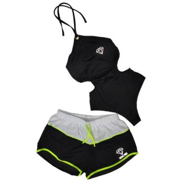 Imagem de Conjunto Maiô Feminino Com Bojo + Short - Gringas Model, Preto7, Unico