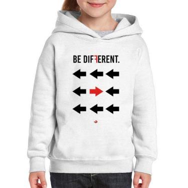 Imagem de Moletom Infantil Be Different - Foca na Moda, Branco, 4