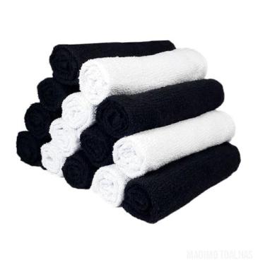 Imagem de Kit 10 Toalhas de Rosto Lisa Salão Barbearia Manicure 40x65 - Beira Ri