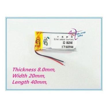 Imagem de Bateria  Wind 2 C/ 3,7v 800mah  8mm X 20mm X 40mm - KMIG