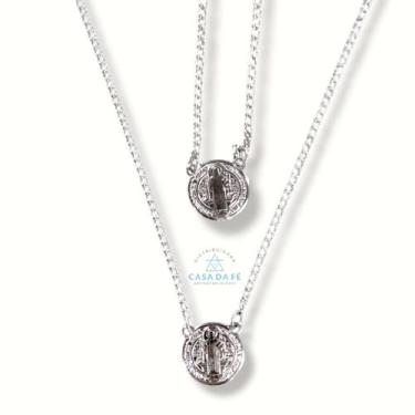 Imagem de Escapulário De São Bento Em Aço Inox - Casa da fé