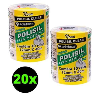 Imagem de Fita Adesiva Transparente 12mm X 40m C/ 20 unidades - Adelbras