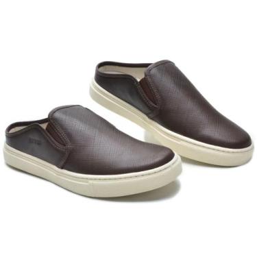 Imagem de Mocassim estilo mule babuche GTS - Masculino, Marrom, 39