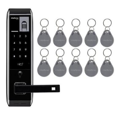 Imagem de Fechadura digital com biometria FR 330 Intelbras + 10 Tags