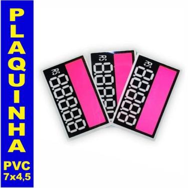 Imagem de 50 Plaquinhas de Pvc Preços 7x4,5 Reutilizável - StarColor, Pink Neon
