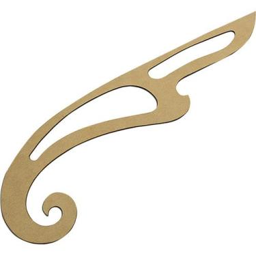 Imagem de Régua Curva Francesa 1120 Modelista Costura Confecção Mdf. - LAPIDARE,