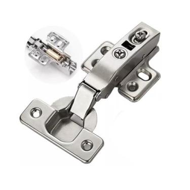 Imagem de Kit 10 Dobradiças Com Amortecedor 35mm Reta P/ Armário Porta - PowerFe